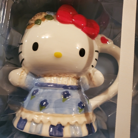Blue Sky Hello Kitty Western Blue Prairie Dress Mug and Figurine Set NIB - Picture 3 of 7